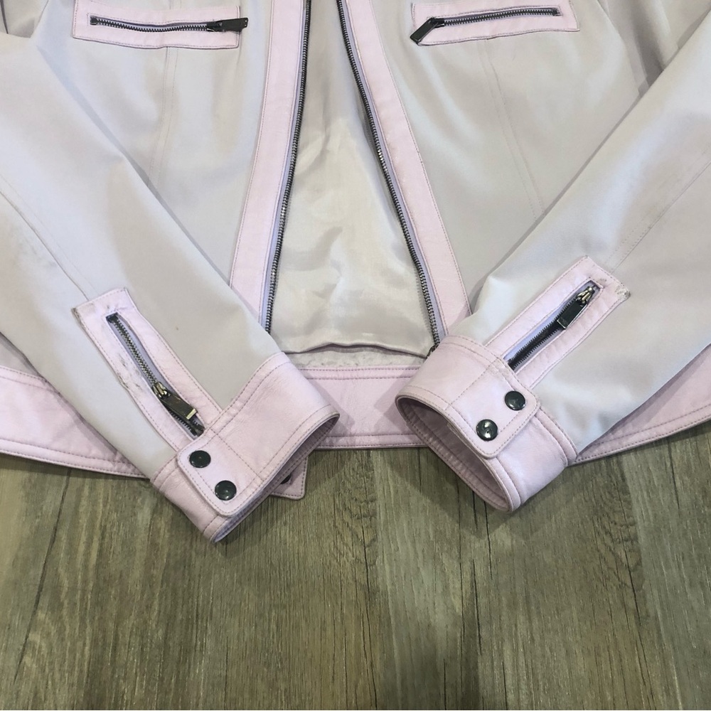 Votre Nom Light Pink Periwinkle Two-Piece Blazer Jacket and Skirt Set - Picture 6 of 15